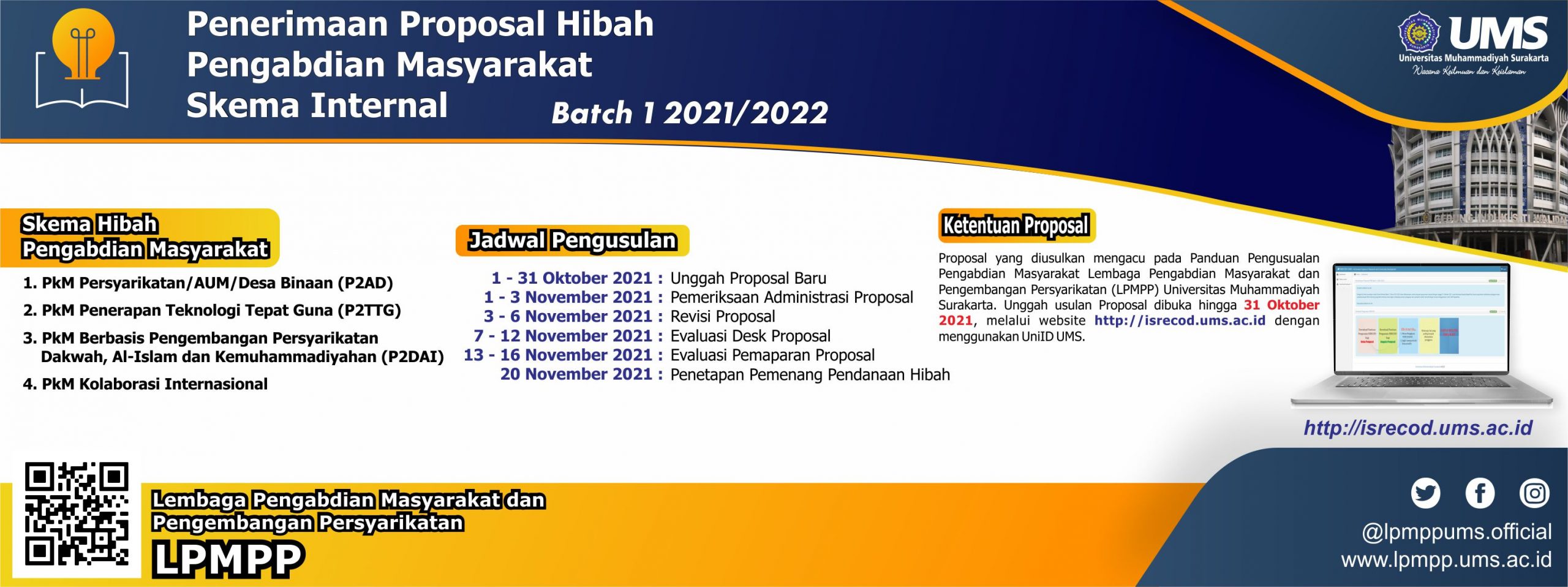 You are currently viewing Penerimaan Proposal Pengabdian Masyarakat Skema Internal Batch-I Th. 2021/2022