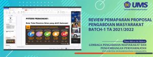 Read more about the article LPMPP UMS Selenggarakan Review Pemaparan Proposal Pengabdian Batch-1 TA 2021/2022